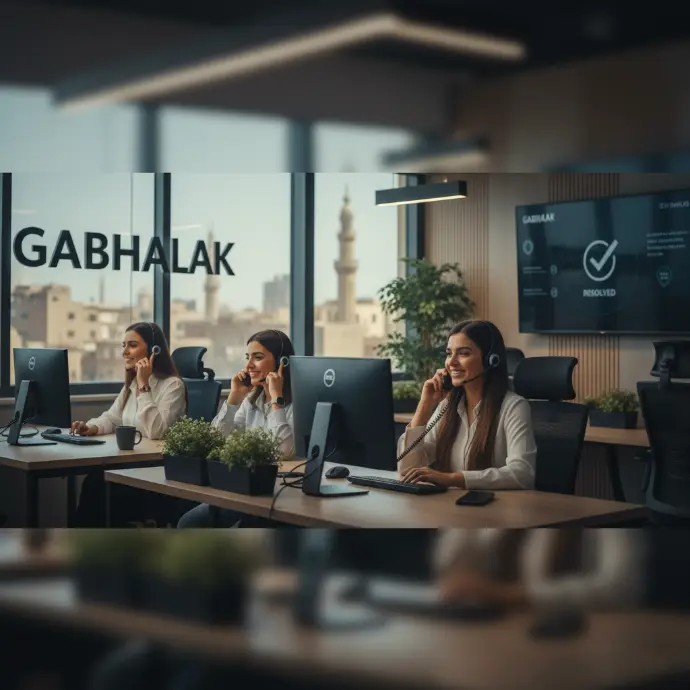 خدمة عملاء جابهالك - موظفين كول سنتر في مكتب الشركة