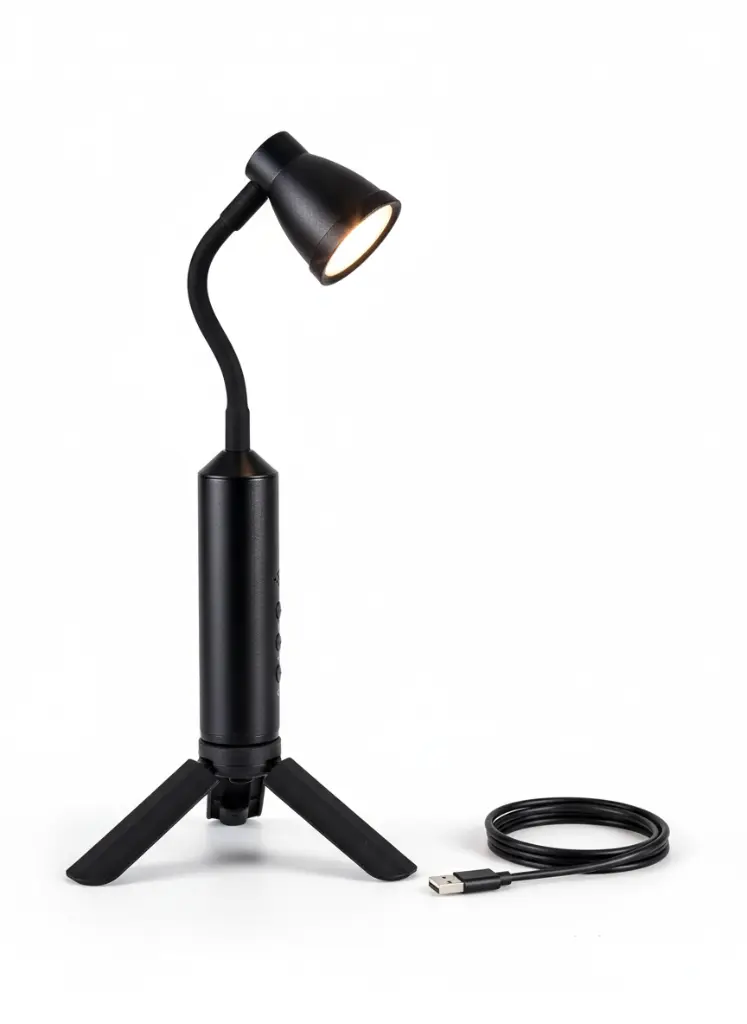 أباجورة ليد محمولة للقراءة والمكاتب - 3 أوضاع إضاءة وشحن USB