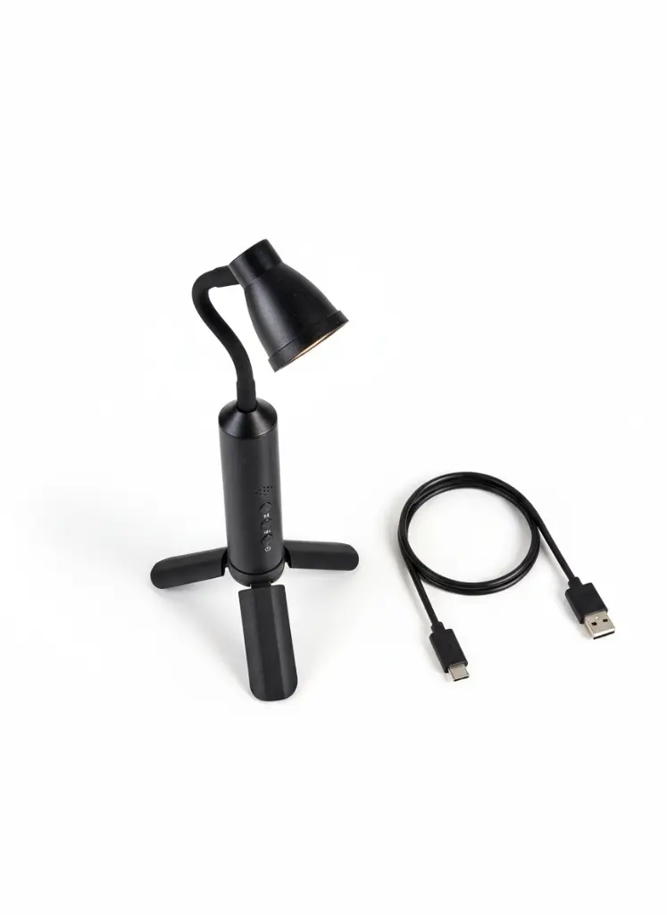 أباجورة ليد محمولة للقراءة والمكاتب - 3 أوضاع إضاءة وشحن USB