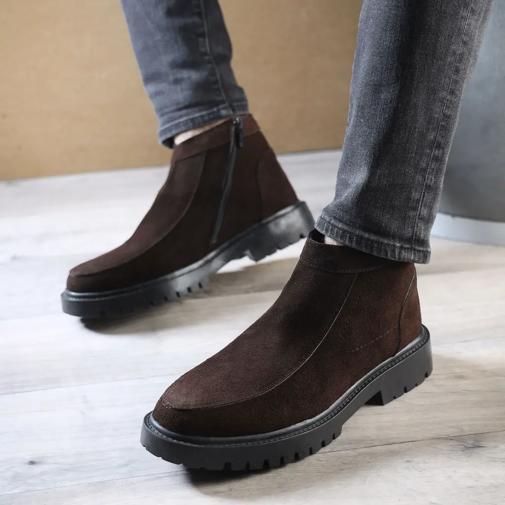 هاف بوت رجالي شمواه طبيعي 100% - أناقة عملية لكل يوم