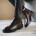 هاف بوت جلد طبيعي 100% – الأناقة الرجالية الكلاسيكية