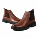 هاف بوت جلد طبيعي 100% – الأناقة الرجالية الكلاسيكية