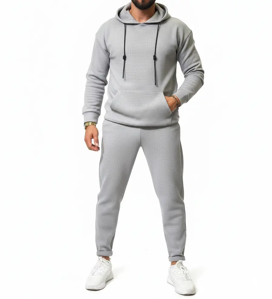 ترنج بسكوته رجالي مبطن – ستايل شتوي ضد الوبرة والانكماش (ابيض, L)